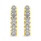 10K Yellow Gold Diamond 1 Ct.Tw. Hoop Earrings