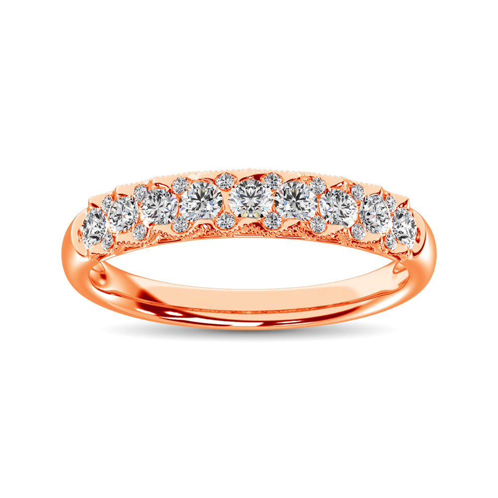 10K Rose Gold Diamond 1/2 Ct.Tw. Anniversary Ring