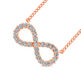 10K Rose Gold Diamond 1/2 Ct.Tw. Infinity Pendant