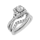 14KT White Gold 1Ct.Tw. Diamond keyani Bridal Ring