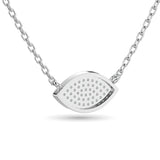 Diamond Eye Shape Necklace 1/5 ct tw in 10K White Gold