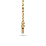 Diamond Eye Shape Necklace 1/5 ct tw in 10K Yellow Gold