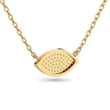 Diamond Eye Shape Necklace 1/5 ct tw in 10K Yellow Gold