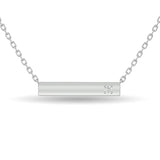 Diamond Bar Necklace 1/20 ct tw in Sterling Silver