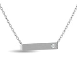 Diamond Bar Necklace 1/20 ct tw in Sterling Silver