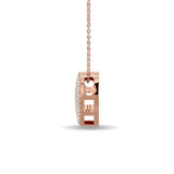 Diamond Heart Pendant 1/4 ct tw Round Cut in 10K Rose Gold