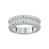 Diamond  Round and Tapper  Fashion Ring 1 ct tw in 10K White Gold