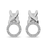 Diamond Fashion Earrings 1/10 ct tw in Sterling Silver