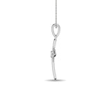 Diamond Cross Pendant 1/20 ct tw in Sterling Silver