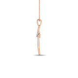 Diamond Cross Pendant 1/10 ct tw in 10K Rose Gold