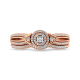 Diamond Bridal Ring 1/4 ct tw in Round-cut 10K in Rose Gold