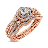 Diamond Bridal Ring 1/4 ct tw in Round-cut 10K in Rose Gold