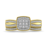 Diamond Bridal Ring 1/4 ct tw in Round-cut 10K in Yellow Gold