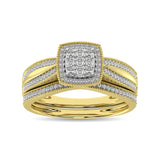 Diamond Bridal Ring 1/4 ct tw in Round-cut 10K in Yellow Gold