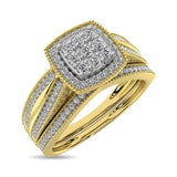 Diamond Bridal Ring 1/4 ct tw in Round-cut 10K in Yellow Gold