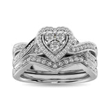 Diamond Bridal Ring 1/5 ct tw in Round-cut 10K in White Gold