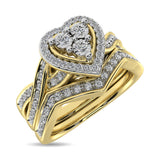 Diamond Bridal Ring 1/5 ct tw in Round-cut 10K in Yellow Gold