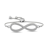 Diamond Infinity Bracelet 1/6 ct tw in Sterling Silver