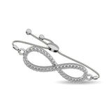 Diamond Infinity Bracelet 1/6 ct tw in Sterling Silver