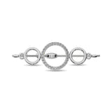 Diamond Circle Bracelet 1/6 ct tw in Sterling Silver