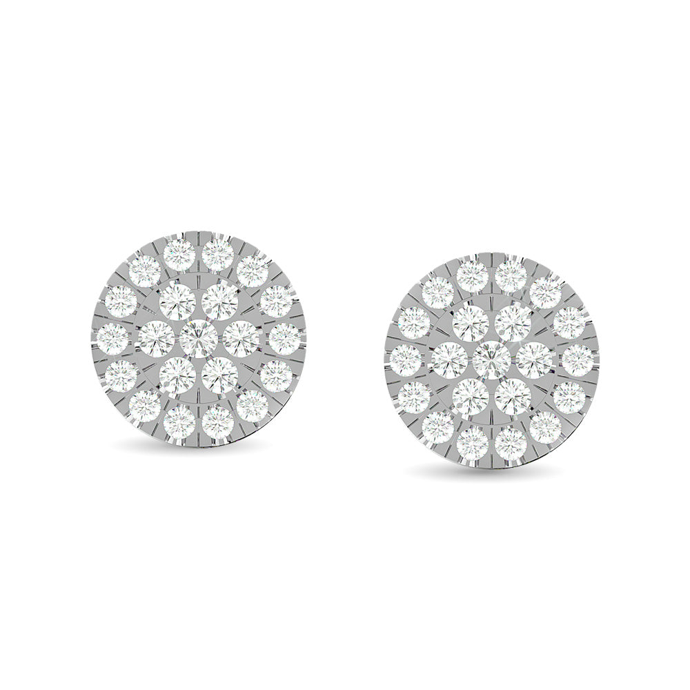 Diamond Stud earrings 1/3 ct tw in 10K White Gold