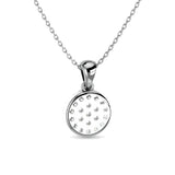 Diamond Round Shape Pendant 1/5 ct tw in 10K White Gold