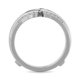 Diamond Guard Ring 1/5 ct tw in 10K White Gold