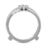Diamond Guard Ring 1/4 ct tw in 10K White Gold