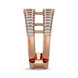 Diamond Guard Ring 5/8 ct tw in 14K Rose Gold