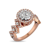 Diamond Engagement Ring 1 1/6 ct tw in 14K Rose Gold