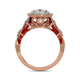 Diamond Engagement Ring 1 1/6 ct tw in 14K Rose Gold