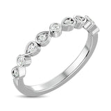 Diamond Stackable Band 1/10 ct tw in 10K White Gold