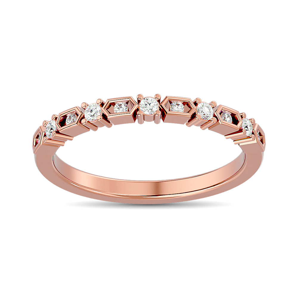 Diamond Stackable Band 1/6 ct tw in 10K Rose Gold