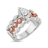 14K White Gold 1 Ct.Tw. Diamond Engagement Ring