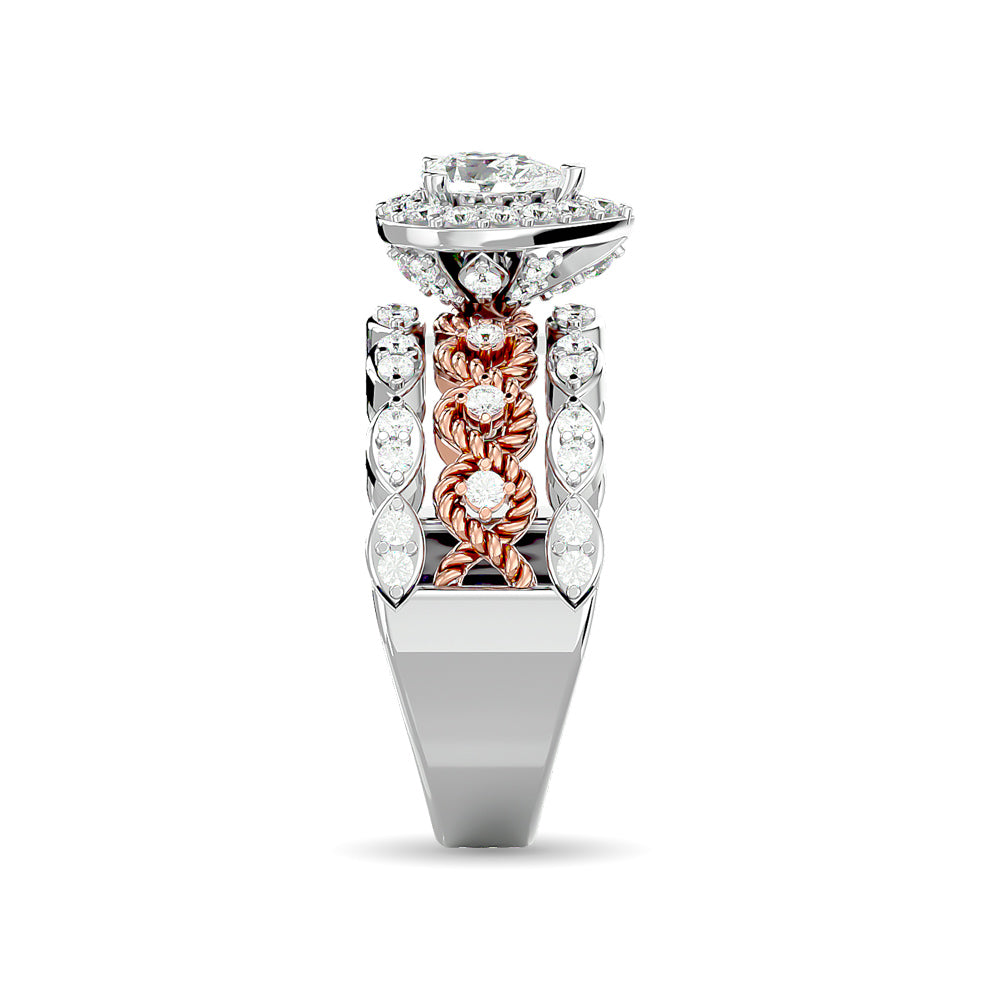 14K White Gold 1 Ct.Tw. Diamond Engagement Ring