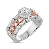 14K White Gold 1 Ct.Tw. Diamond Engagement Ring
