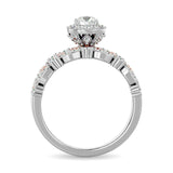 14K White Gold 1 Ct.Tw. Diamond Engagement Ring