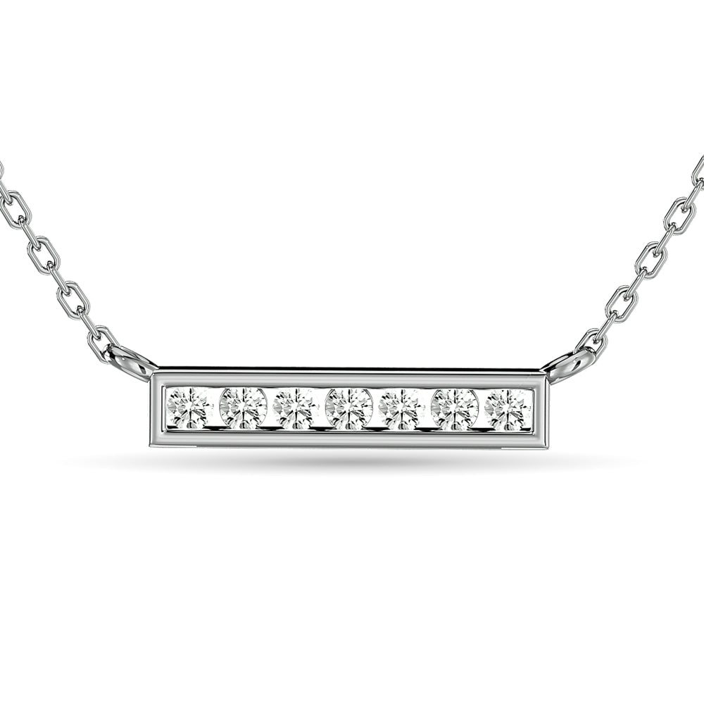 Diamond Round Cut  Fashion Necklace 1/4 ct tw in 10K White Gold
