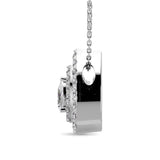 Diamond Pear Cut Double Halo Pendant 3/8 ct tw in 14K White Gold