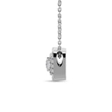 Diamond Princess Cut Double Halo Pendant 3/8 ct tw in 14K White Gold