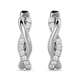 Diamond Hoop earrings 1/5 ct tw in 10K White Gold