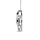 Diamond Slide Pendant 1/10 ct tw in 10K White Gold