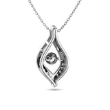 Diamond Slide Pendant 1/10 ct tw in 10K White Gold