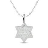 10KT WHITE GOLD 1/8CT TW DIAMOND PENDANT
