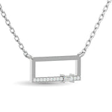 10KT WHITE GOLD 1/10CT TW DIAMOND NECKPIECE