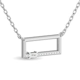 10KT WHITE GOLD 1/10CT TW DIAMOND NECKPIECE