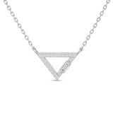 10KT WHITE GOLD 1/8CT TW DIAMOND NECKPIECE