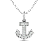 10KT WHITE GOLD 1/10CT TW DIAMOND PENDANT