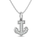 10KT WHITE GOLD 1/10CT TW DIAMOND PENDANT