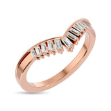 Diamond Chevron Band 1/5 ct tw in 14K Rose Gold